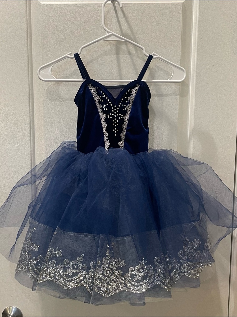 Weissman Navy Velvet Sparkly Tulle Dance Costume